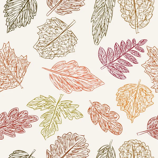 Pattern with leaves — Stock Vector