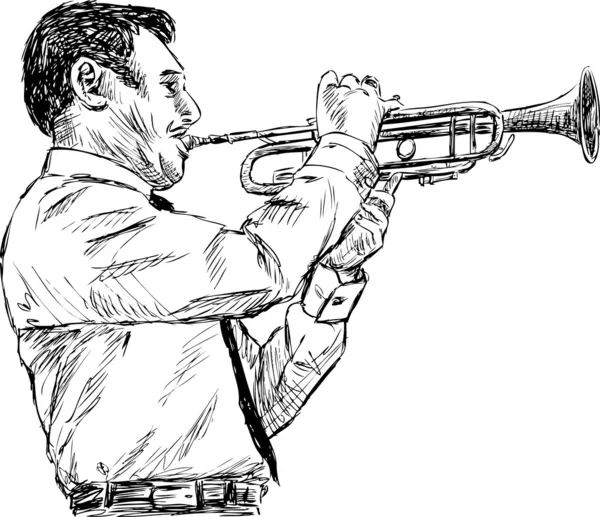 Trumpetare — Stock vektor