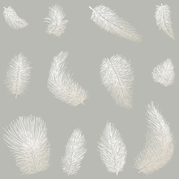 Белые перья — стоковый вектор