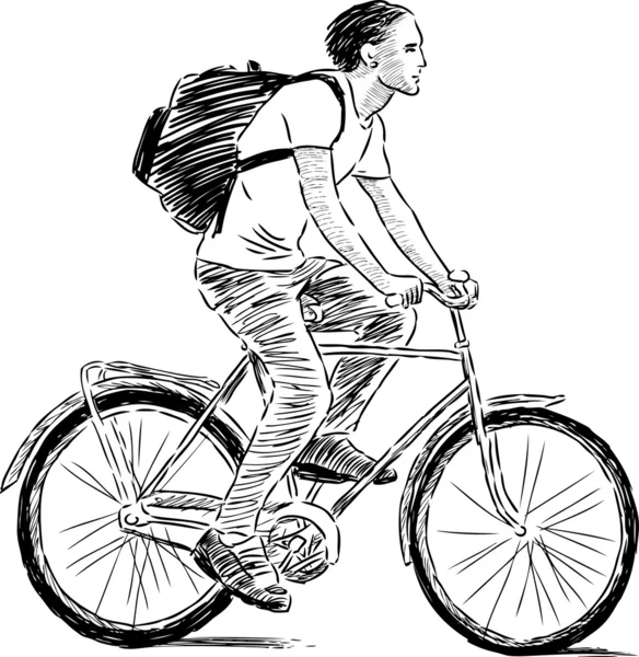 Un paseo en bicicleta — Vector de stock