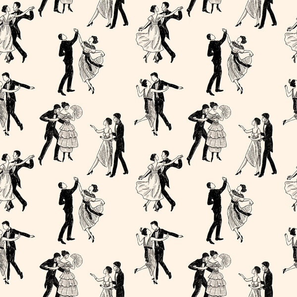 Модель винтажных танцевальных пар
