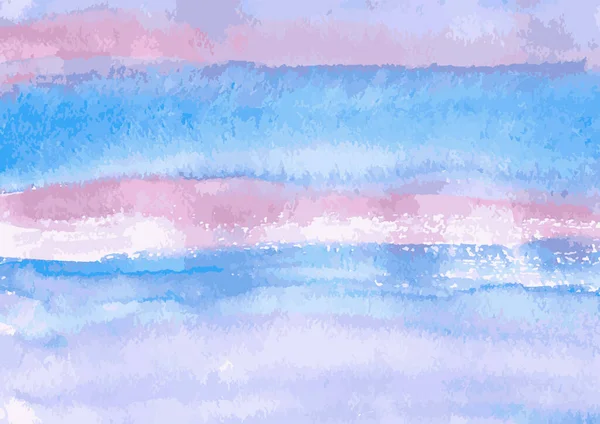 Watercolor Vector Drawing Abstract Colorful Background Delicate Pink Blue Paints — ストックベクタ