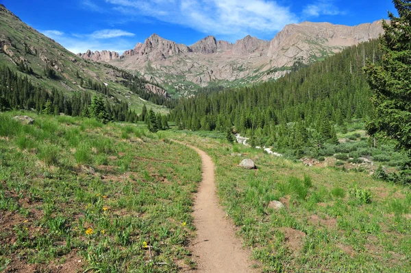 Sentier de randonnée dans les montagnes Rocheuses — Photo