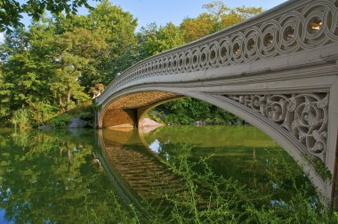 Köprü ve gölet, central park, manhattan new york yay