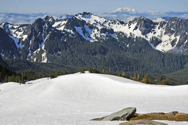 Mount Rainier National Park and the Cascade Mountains, Washington State, Estados Unidos — Foto de Stock