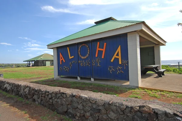 Bienvenido aloha sign, hawaii — Foto de Stock