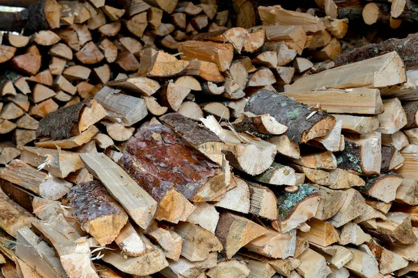Stacks Split Firewood Cord Wood — Stock Photo, Image