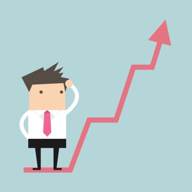 grafik büyüyen iş adamı