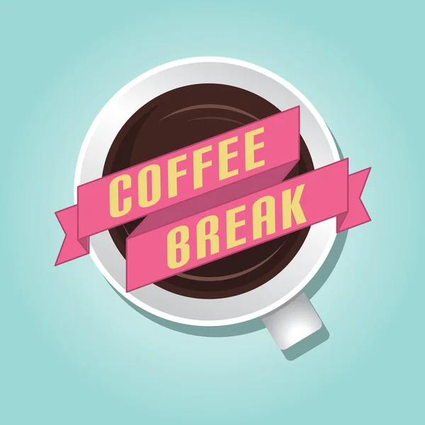 Café romper vector — Vector de stock