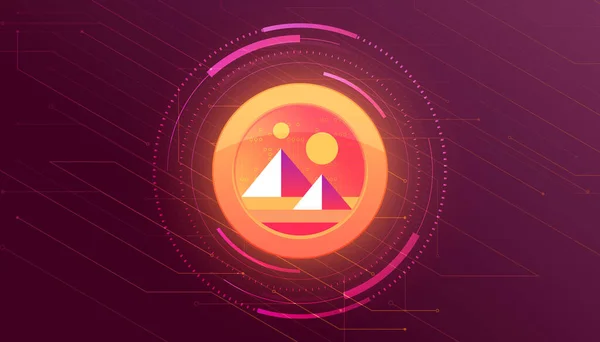 Yerel yönetim (MANA) pankartı. MANA para kripto para birimi konsept afiş arkaplanı.