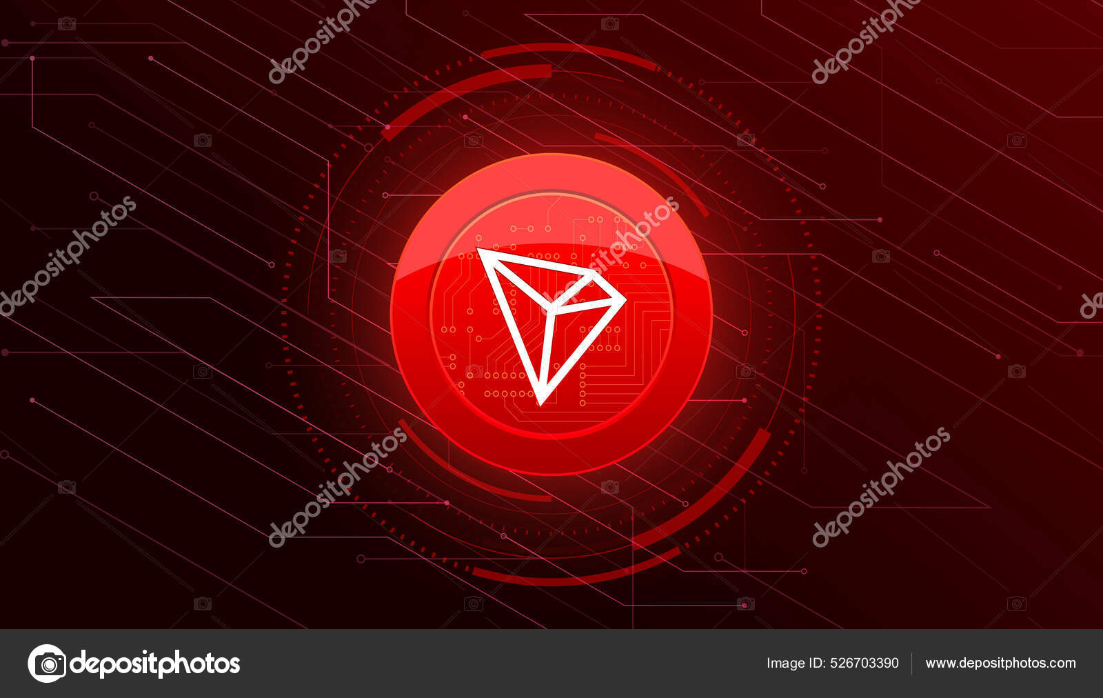 Баннер Tron Trx Концептуальный Фон Баннера Trx Монеты Векторное.