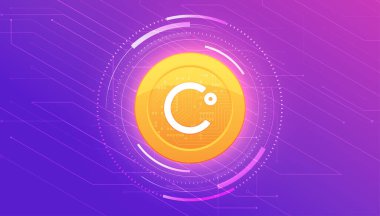 Celsius (CEL) pankartı. CEL para kripto para kavramı pankart arkaplanı.