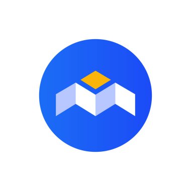 Mobox (MBOX) para simgesi beyaz arkaplanda izole edildi.