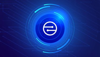 MobileCoin (MOB) pankartı. MOB para kripto para kavramı pankart arkaplanı.