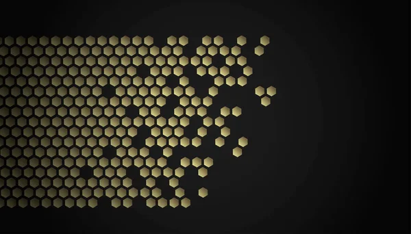 Αφηρημένη Χρυσή Εξάγωνο Γκρι Μοντέρνα Πολυτέλεια Φουτουριστικό Φόντο Διάνυσμα Εικονογράφηση — Διανυσματικό Αρχείο