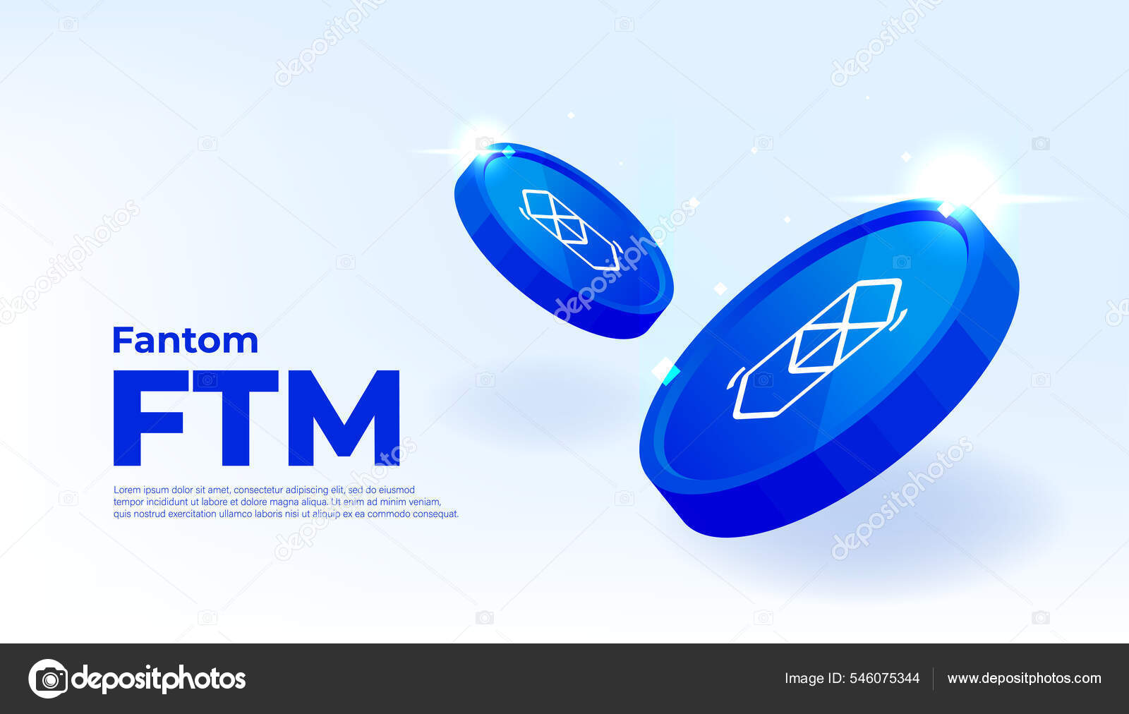 Fantom Ftm Coin Banner Ftm Coin Cryptocurrency Concept Banner Background  Stock Vector by ©inueng 546075344