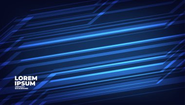 Soyut geometrik şekillere sahip mavi arkaplan afiş, sunum tasarımı ve el ilanı için modern element.