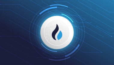 Bu para kripto para konsept pankartı.