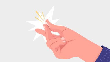 Parmak şıklatma. Parmak şıklatma hareketiyle..