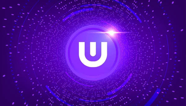 Ultra Uos Moneda Criptomoneda Concepto Banner Fondo — Vector de stock