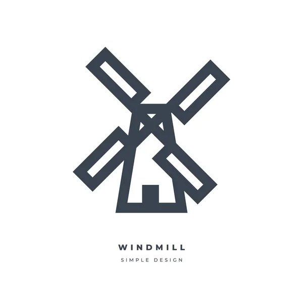 Windrad Symbol Isoliert Auf Weißem Hintergrund — Stockvektor