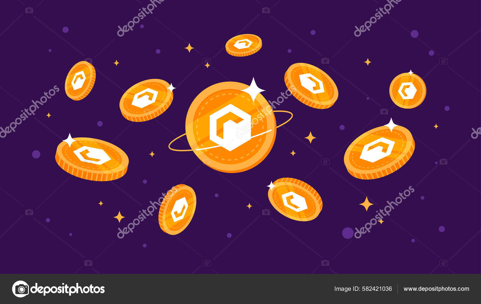 Rally Rly Coins Falling Sky Rly Cryptocurrency Concept Banner Background —  stockvektor av ©inueng 582421036