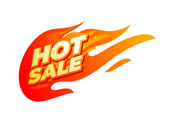 Hot Sprzedaż Znak Ognia Promocja Baner Pożarowy Cena Tagu Hot — Wektor stockowy