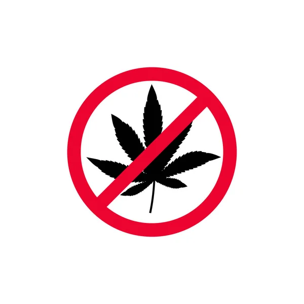 Marijuana Leaf Medical Cannabis Leaf Isolated White Background — Stock Vector
