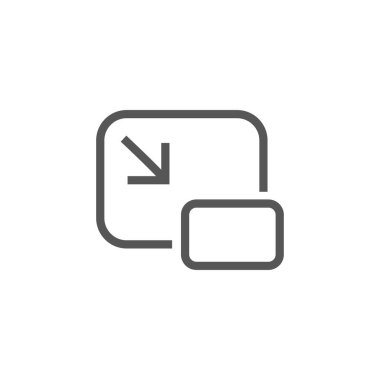 Resim olarak resim (PiP) simgesi.