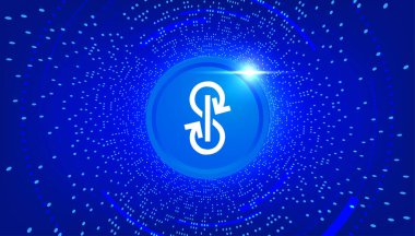 YFI madeni para pankartı. YFI para kripto para birimi konsept afiş arkaplanı.