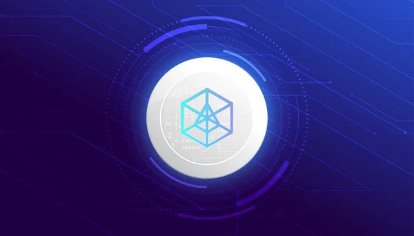 Arcblock Abt Coin Cryptocurrency Concept Banner — Stock vektor