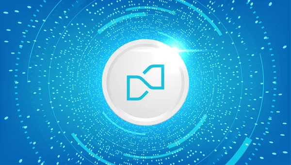 Dka Coin Cryptocurrency Concept Banner Background — ストックベクタ