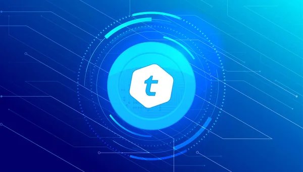 Telcoin Tel Coin Banner Tel Coin Cryptocurrency Concept Banner Background — Stockvector