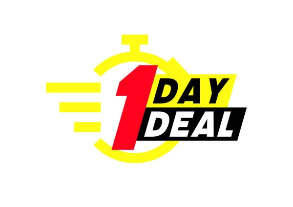 One Day Deal Signs Big Super Sale Special Offer Clearance — Vetor de Stock