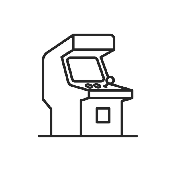 Arcade Machine Icon Flat Vector Illustration — Stok Vektör