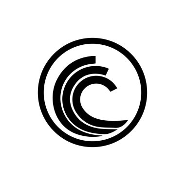 Beyaz arkaplanda izole edilmiş BTT sikke simgesi.