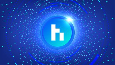 Highstreet (Yüksek) bozuk para afişi. Yüksek sikke kripto para kavramı pankart arkaplanı.