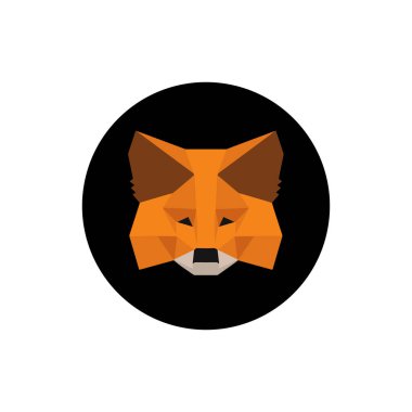 Defi için MetaMaske şifreleme cüzdanı, beyaz arkaplanda izole edilmiş Web3 Dapps ve NFT simgesi.