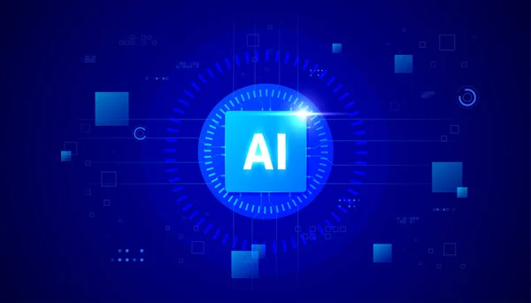 Chipset Inteligencia Artificial Placa Circuito Concepto Futurista Arte Tecnología Para — Archivo Imágenes Vectoriales