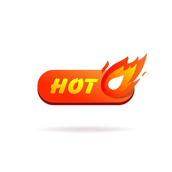 Hot Sale Fire Button White Background Vector — Stock Vector