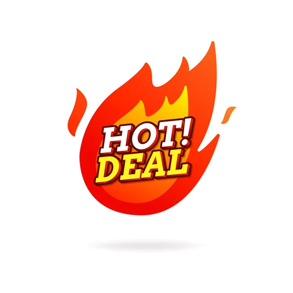 Hot Deal Flaming Label Jual Vektor Banner Promosi - Stok Vektor