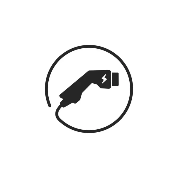 Charger Connector Icon Elektroauto Ladestecker Symbol Vektor — Stockvektor