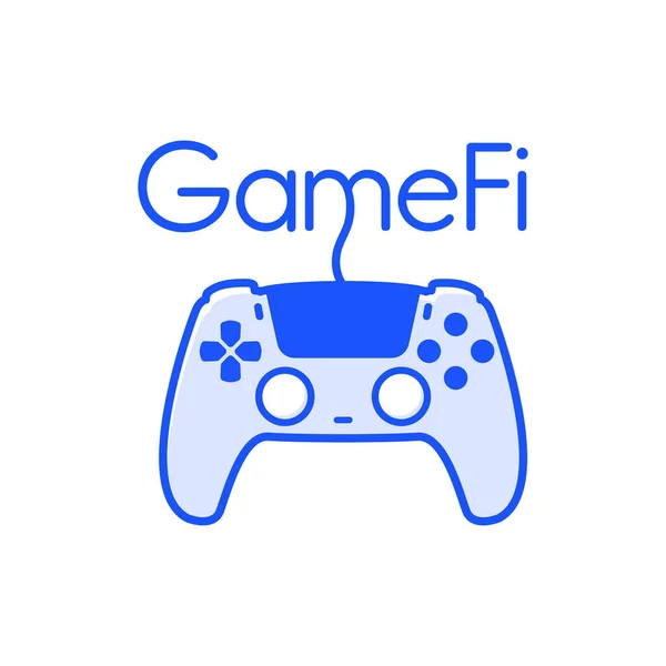 Simbolo Icona Della Tecnologia Gamefi Gioco Blockchain Videogioco Sulla Tecnologia — Vettoriale Stock
