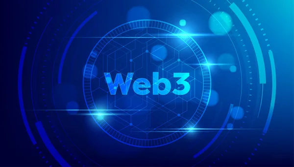 Web3 Yeni Teknoloji Ademi Merkeziyet Engelleme Teknolojileri Sembol Tabanlı Ekonomi — Stok Vektör
