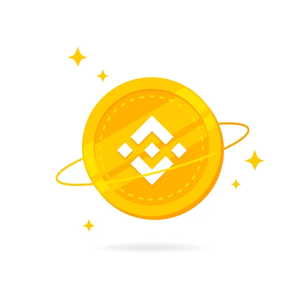 Binance Coin Bnb Flat Icon Isolated White Background — Stock Vector