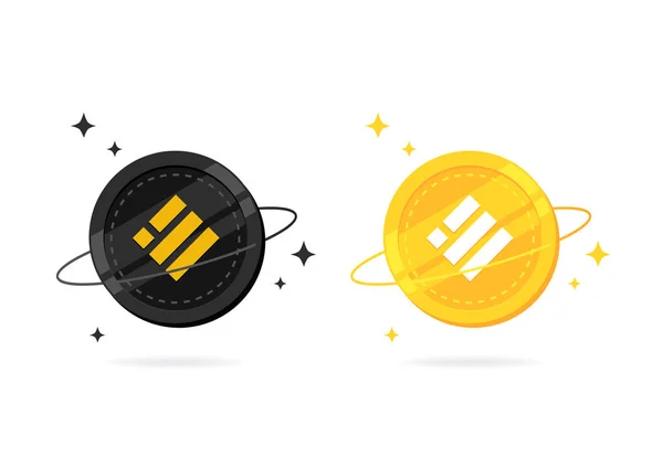 Binance Usd Busd Κέρμα Επίπεδη Εικονίδιο Απομονώνονται Λευκό Φόντο — Διανυσματικό Αρχείο