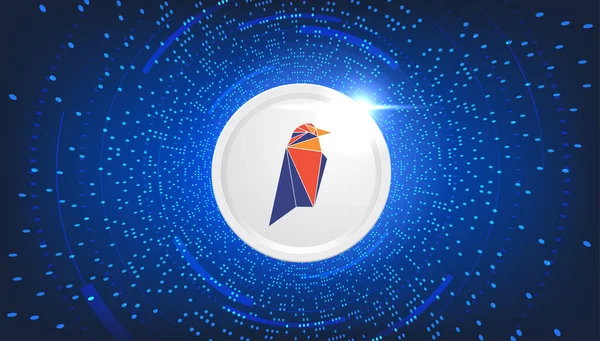 Ravencoin Rvn Coin Kryptowährungskonzept Banner Hintergrund — Stockvektor