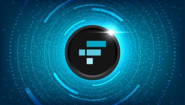 FTX Token (FTT) para kripto para birimi konsepti pankart arkaplanı.