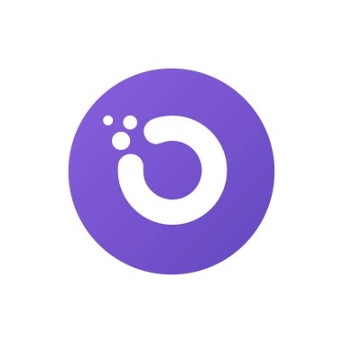 Orkide (OXT) simgesi beyaz arkaplanda izole edildi.