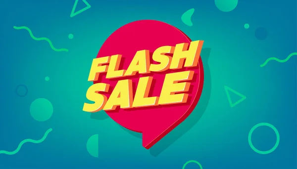 Flash Sale Cartaz Compras Design Modelo Banner Para Mídias Sociais — Vetor de Stock